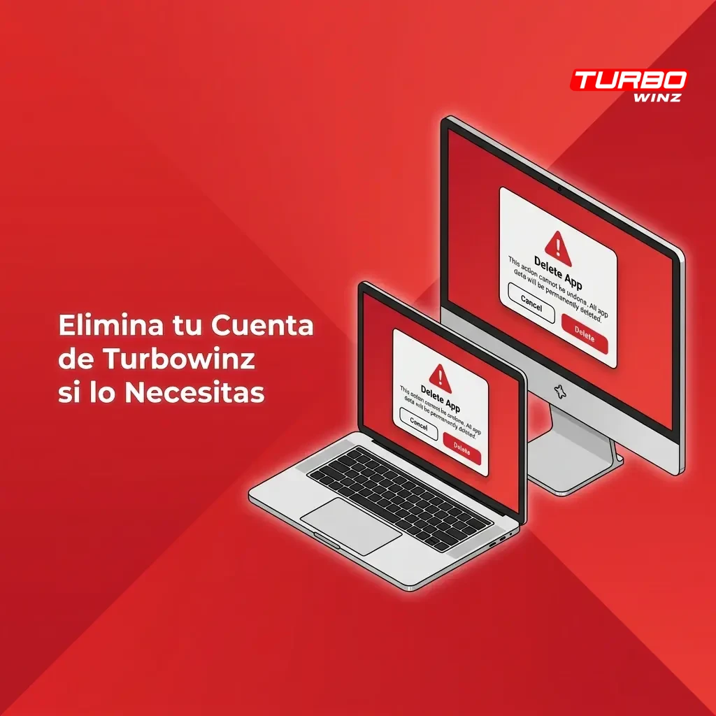 Steps to delete a Turbowinz account, including settings access, customer support contact, and email confirmation process.