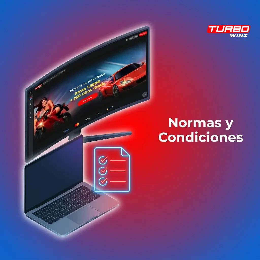 Document listing Turbowinz platform terms and conditions for Spanish users, covering registration, accounts, bonuses, and withdrawals.